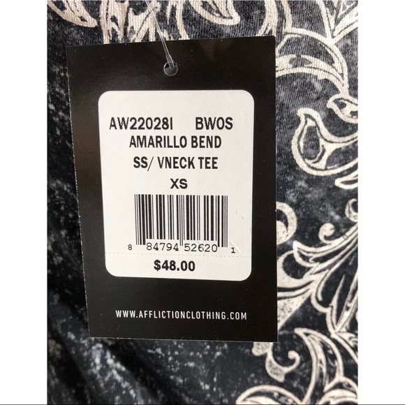 AFFLICTION Womens T-Shirt AMARILLO BEND Athletic B - Picture 7 of 8